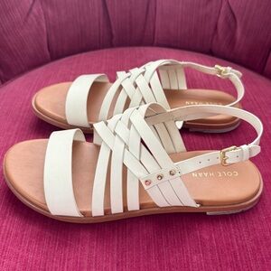 Cole Haan Women's White Strappy Sandals